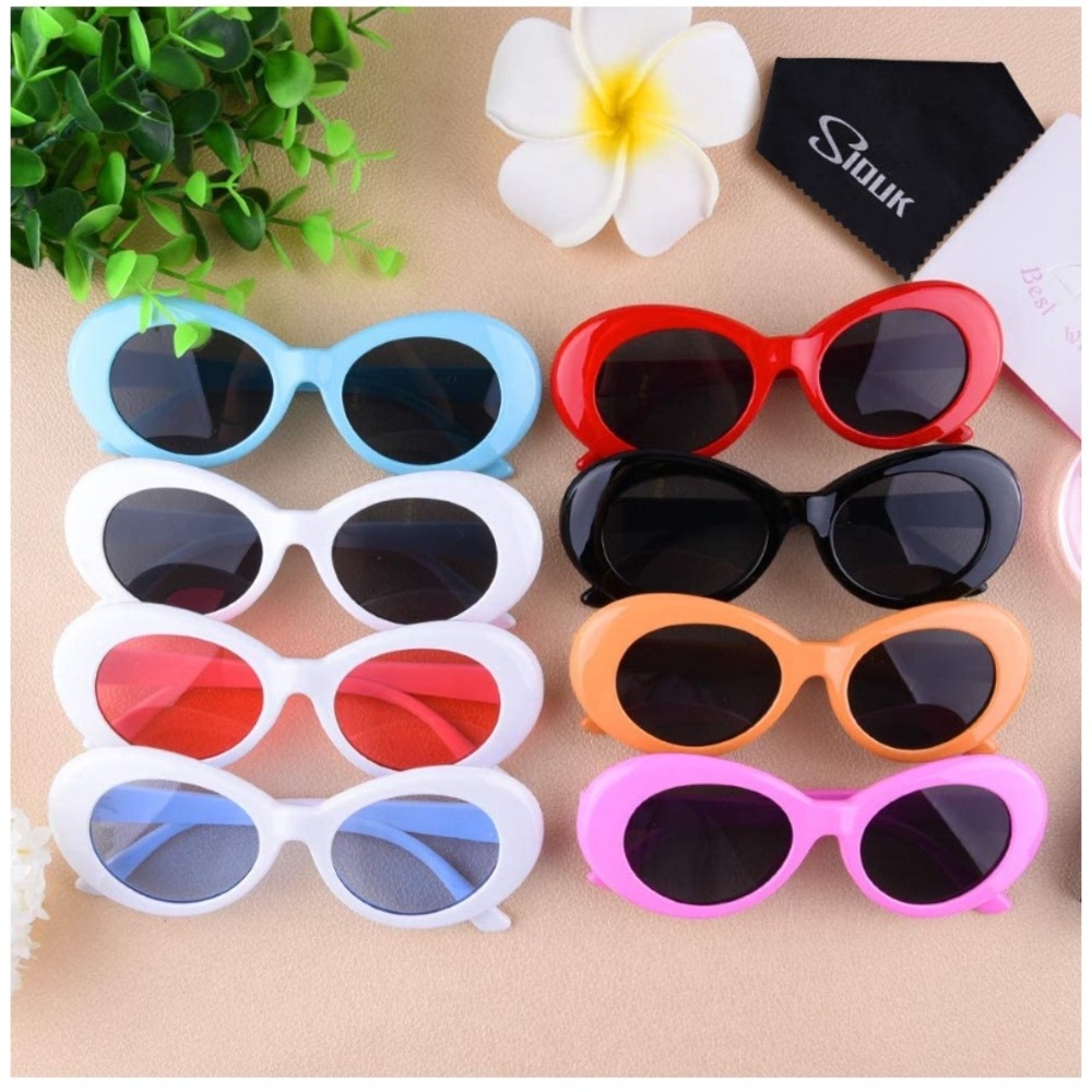 White Clout Goggles with blue lenses